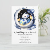 Fantasy-Themed Dragon Baby-Dusche Einladung (Stehend Vorderseite)