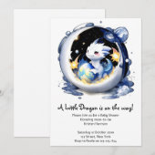 Fantasy-Themed Dragon Baby-Dusche Einladung (Vorne/Hinten)