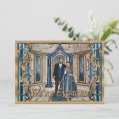 Fantasy Themed Wedding Bronze Mittelalterliche Ver Einladung (Stehend Vorderseite)