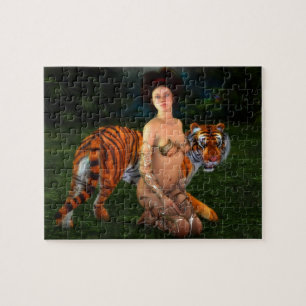 Fantasy Tiger Girl Puzzle