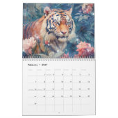 Fantasy-Tiger im abstrakten Stil Kalender (Feb 2027)