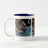 Fantasy Tiger & Moon Zweifarbige Tasse (Links)
