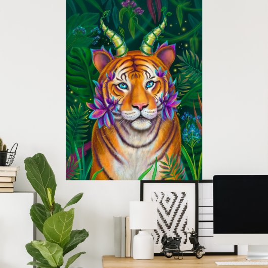 Fantasy Tiger Poster (Heimbüro)