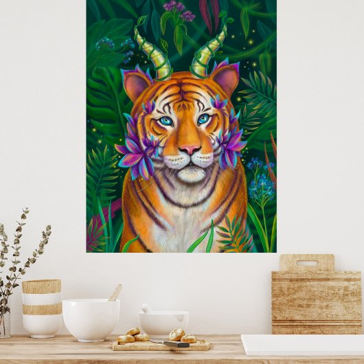 Fantasy Tiger Poster (Küche)