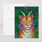 Fantasy Tiger Postkarte (Vorne/Hinten)