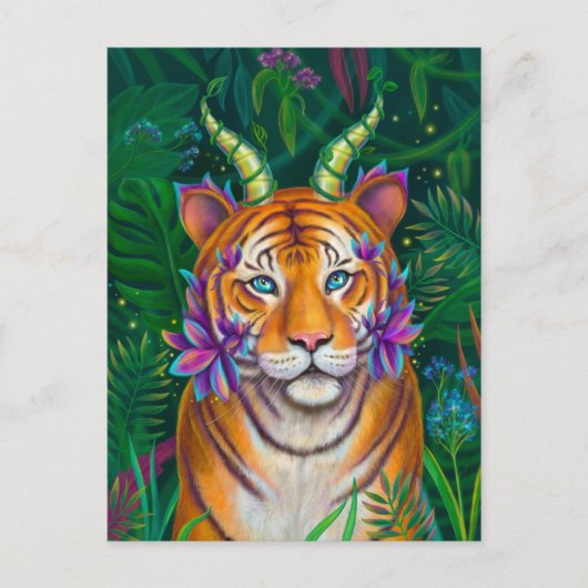 Fantasy Tiger Postkarte (Vorderseite)