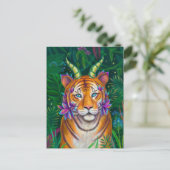 Fantasy Tiger Postkarte (Stehend Vorderseite)
