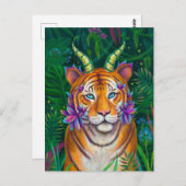 Fantasy Tiger Postkarte (Vorne/Hinten)