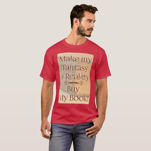 Fantasy to Reality Funny Author Slogan Dark T-Shirt (Vorne ganz)