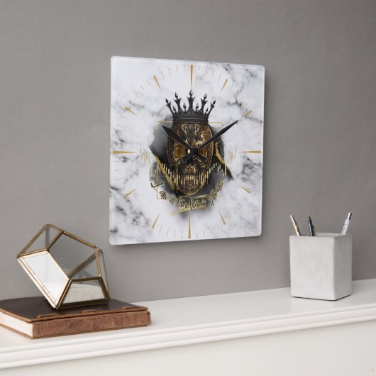 Fantasy Trade Design | Crypto Btc | Bejahungen Quadratische Wanduhr (Büro)