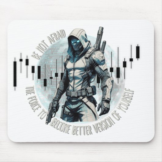 Fantasy trade design | Cyberpunk | Self growth Mousepad (Vorne)