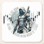 Fantasy trade design | Cyberpunk | Self growth Rechteckiger Pappuntersetzer (Vorderseite)