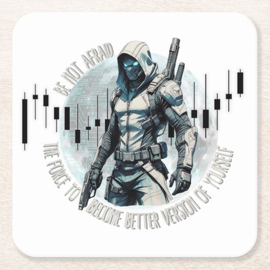 Fantasy trade design | Cyberpunk | Self growth Rechteckiger Pappuntersetzer (Vorderseite)