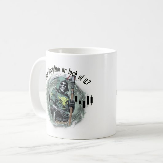 Fantasy trade design | Grim Reaper | motivation Kaffeetasse (Vorderseite Links)