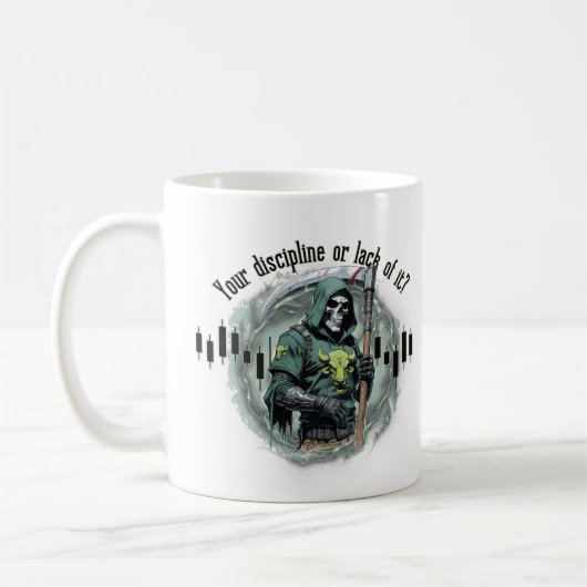Fantasy trade design | Grim Reaper | motivation Kaffeetasse (Links)