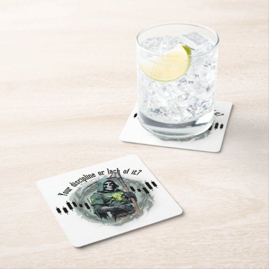 Fantasy trade design | Grim Reaper | motivation Rechteckiger Pappuntersetzer (Vor Ort)