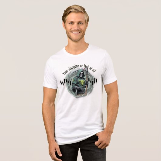  Fantasy trade design | Grim Reaper |  motivation Tri-Blend Shirt (Vorderseite voll)
