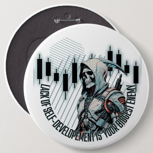 Fantasy Trade Design | Motivation | Großer Feind Button (Vorne & Hinten)