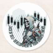 Fantasy Trade Design | Motivation | Großer Feind Runder Pappuntersetzer (Vorderseite)