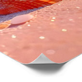 Fantasy-Traumstrand mit schöner rosa Seestern Poster (Ecke)