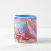 Fantasy-Traumstrand mit schöner rosa Seestern Tasse (Zentrum)