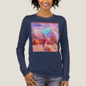 Fantasy-Traumstrand mit schöner rosa Seestern Tri-Blend Shirt (Vorderseite)