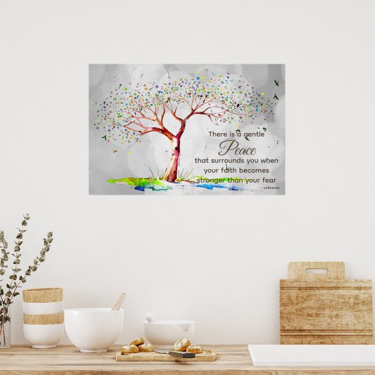 *~* Fantasy Tree AP81 Ethereal Bokeh Zitat Poster (Küche)