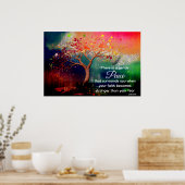 *~* Fantasy Tree AP81 Ethereal Glitzer Zitat Poster (Küche)