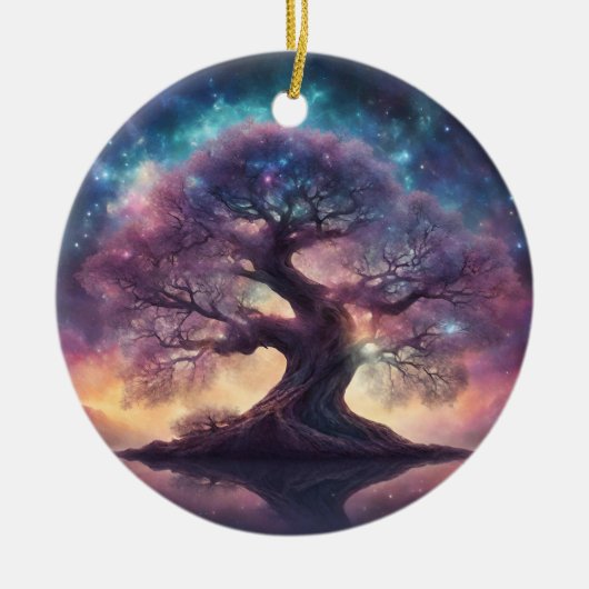 Fantasy Tree Art Keramik Ornament (Vorne)