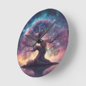 Fantasy Tree Art Runde Wanduhr (Winkel)