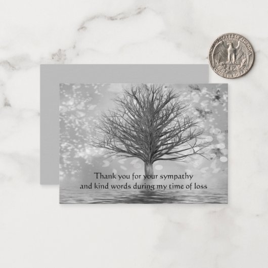 Fantasy Tree Dankeschön Karte (Vorderseite/Rückseite Beispiel)