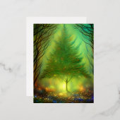 Fantasy Tree Folien Feiertagspostkarte (Vorderseite/Rückseite)