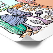 Fantasy Tree Forest Shawled Rabbit Poster (Ecke)