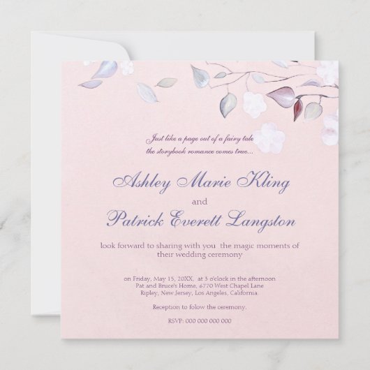 Fantasy Tree Fügen Sie Ihr Foto Hochzeit Save The Date (Rückseite)