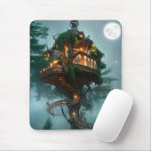 Fantasy Tree House Digitales Kunstwerk Mousepad (Mit Mouse)