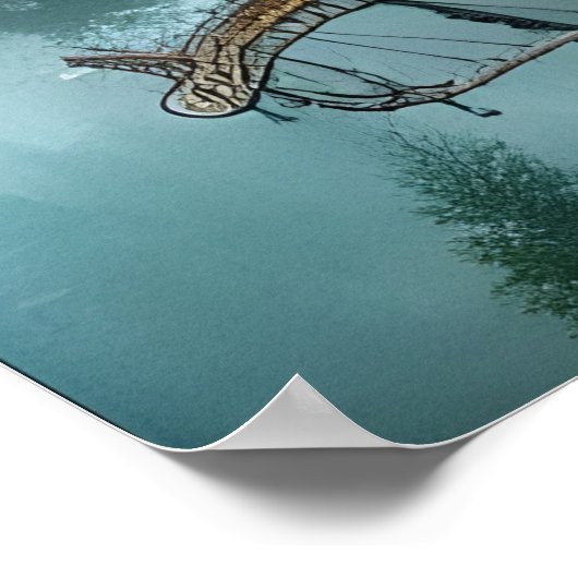 Fantasy Tree House Digitales Kunstwerk Poster (Ecke)