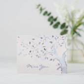 Fantasy Tree - Miss You Postkarte (Stehend Vorderseite)