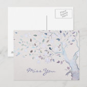 Fantasy Tree - Miss You Postkarte (Vorne/Hinten)