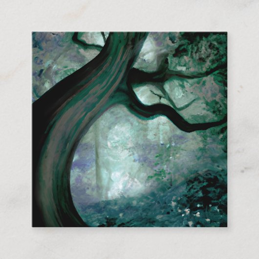 Fantasy Tree Quadratische Visitenkarte (Vorderseite)