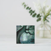 Fantasy Tree Quadratische Visitenkarte (Stehend Vorderseite)