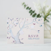 Fantasy Tree Wedding RSVP (Stehend Vorderseite)