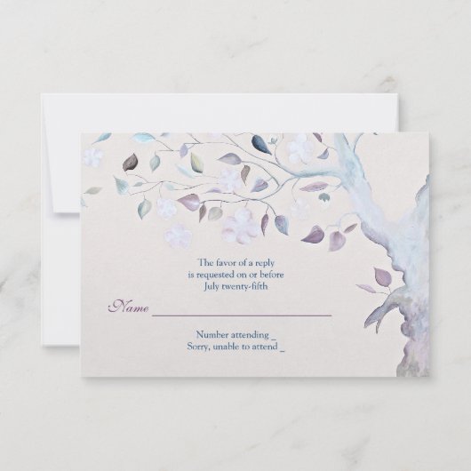 Fantasy Tree Wedding RSVP (Rückseite)