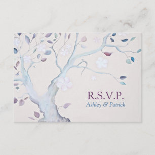 Fantasy Tree Wedding RSVP Karte