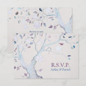 Fantasy Tree Wedding RSVP Karte (Vorne/Hinten)
