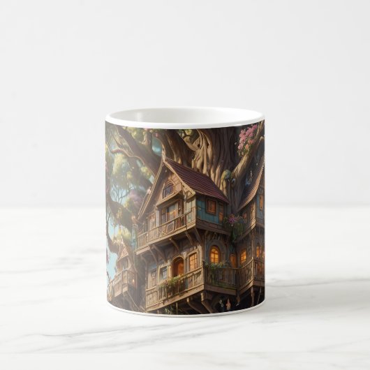 Fantasy Treehouse Set der Kaffee-Tasse Kaffeetasse (Mittel)