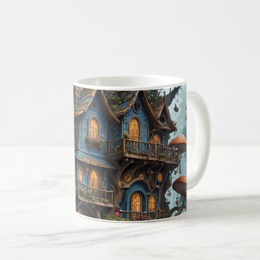 Fantasy Treehouse Set der Kaffee-Tasse. Kaffeetasse (VorderseiteRechts)