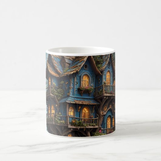 Fantasy Treehouse Set der Kaffee-Tasse. Kaffeetasse (Mittel)