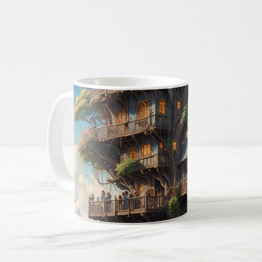 Fantasy Treehouse Set Kaffeetasse (Vorderseite Links)