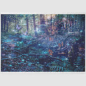 Fantasy Trees Butterfly Woodland Decoupage Seidenpapier (Vorderseite)