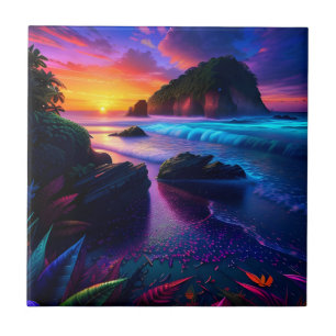 Fantasy Tropical Beach One Fliese